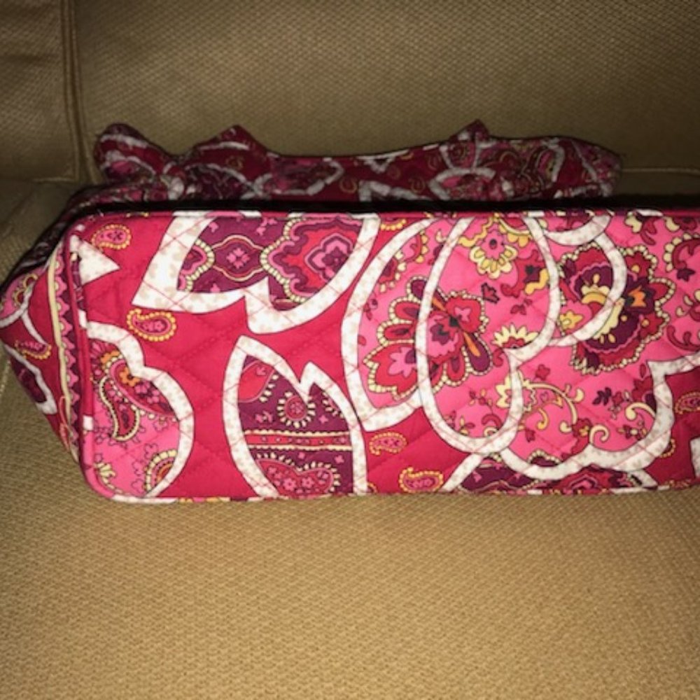 Rosy Posies Laura Cinch Tote Vera Bradley shoulder bag tote Retired Spring 2012 - Picture 4 of 11